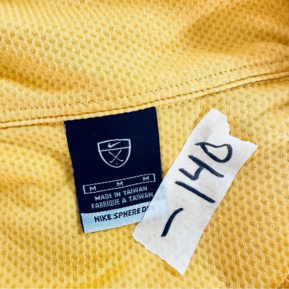 Nike Golf Long Sleeve Polo Sphere React Mens M Yellow - Picture 7 of 10